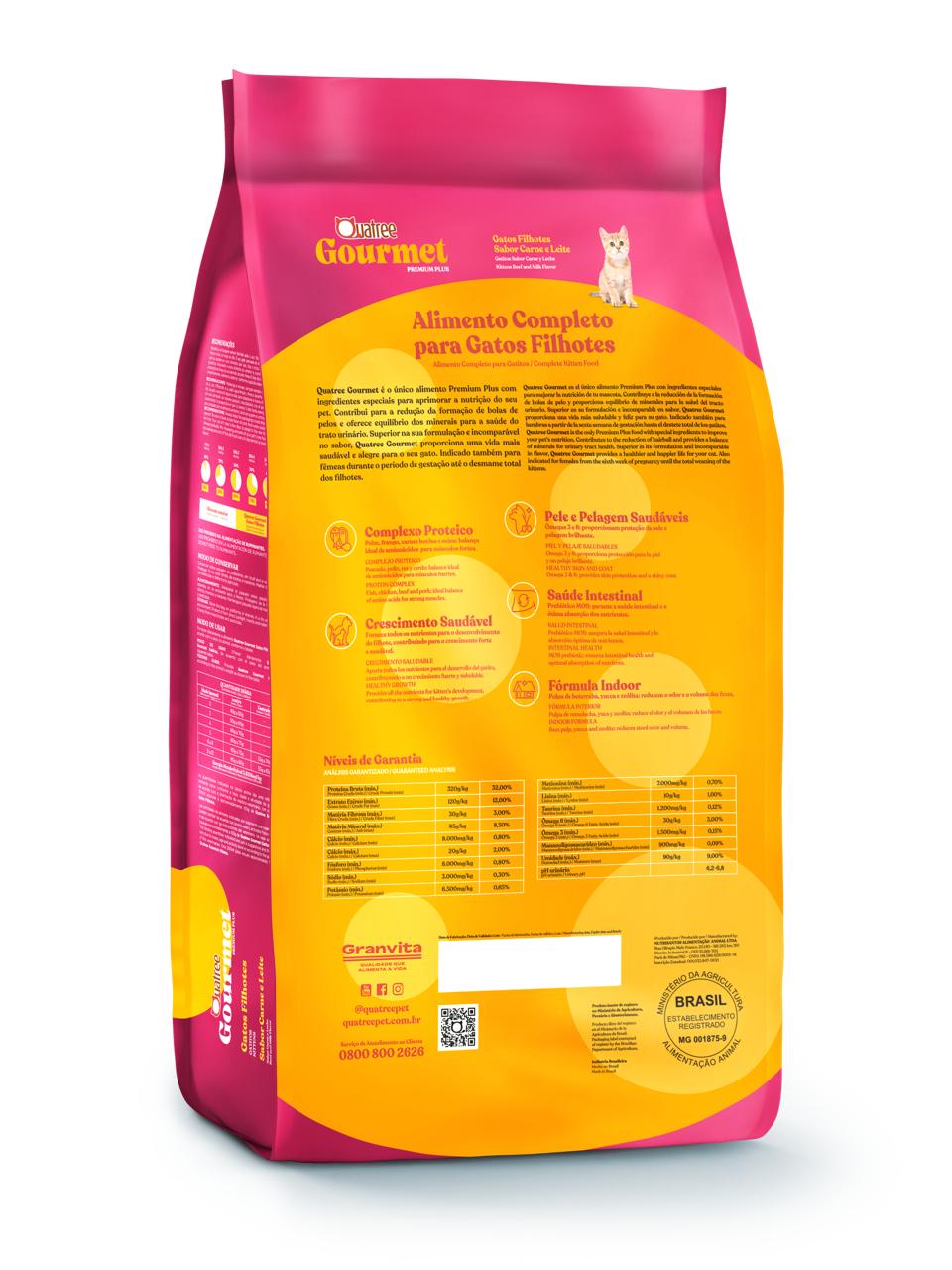 QUATREE GOURMET GATOS FILHOTES - COSTAS
